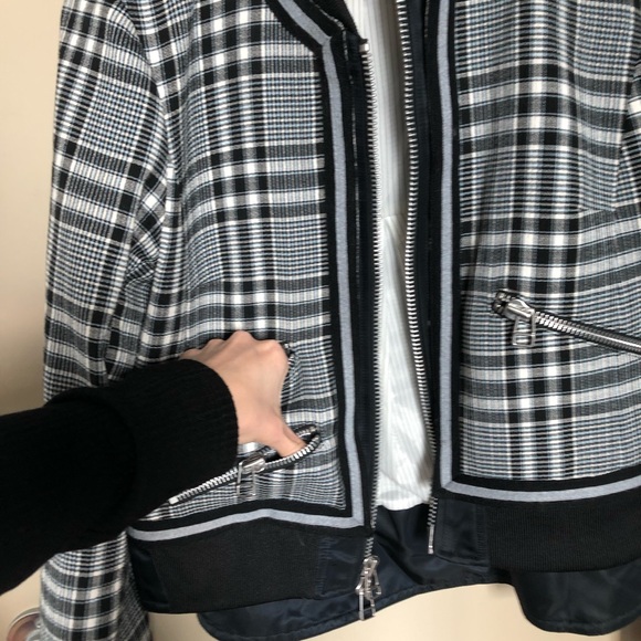VERONICA BEARD plaid bomber jacket, SZ 6 - Picture 6 of 7
